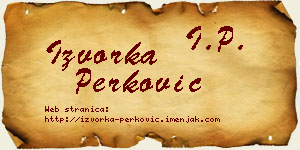 Izvorka Perković vizit kartica